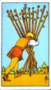 टैरो कार्ड - टेन ऑफ वैन्डस - Ten of Wands - Ten of Wands Tarot Card Meaning
